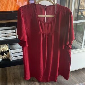 Elegant Red Women's Top